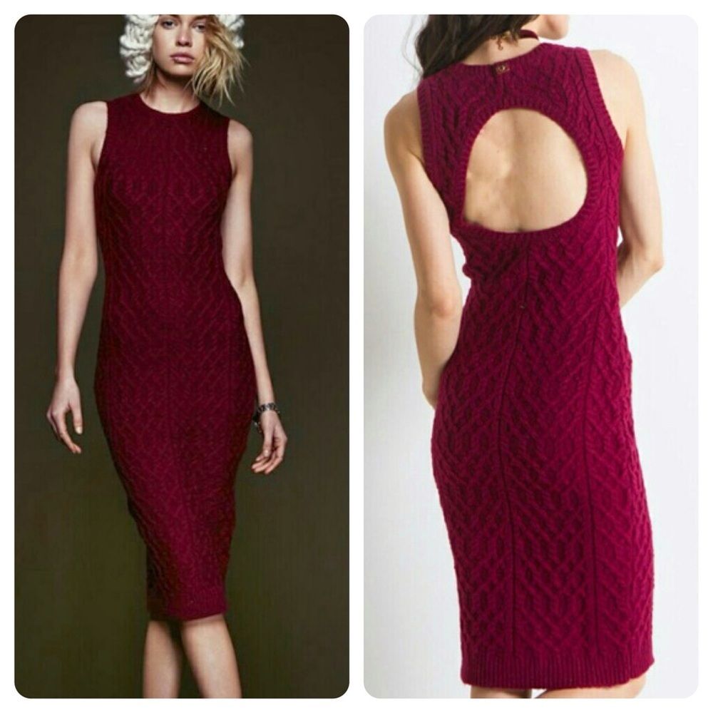Knitz For Love and Lemons Snow Day Sweater Midi Dress XS